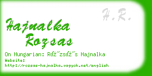 hajnalka rozsas business card